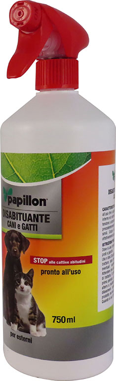 REPELLENTE DISABITUANTE X CANI/GATTI PER ESTERNI ML.750