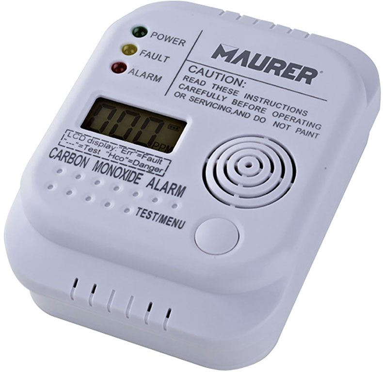 RILEVATORE MONOSSIDO DI CARBONIO A BATTERIA MAURER 96161