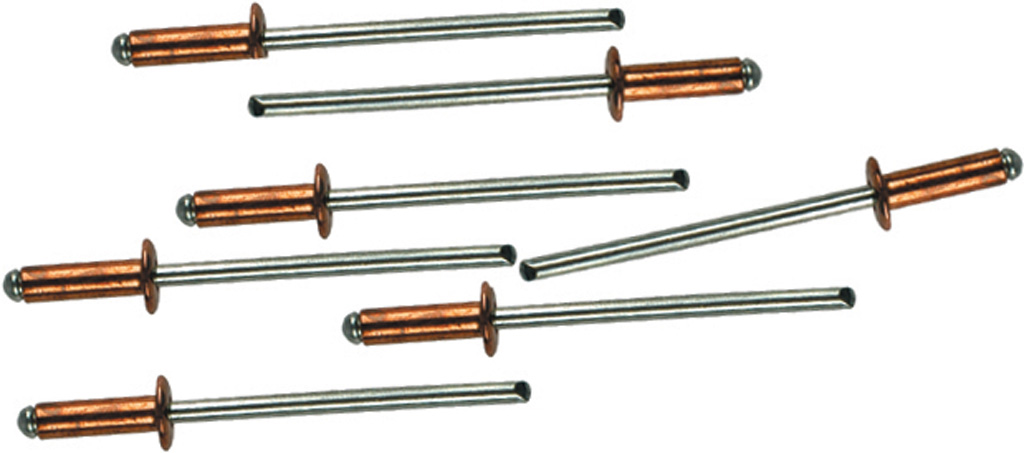 Rivetto in rame MM2,9X09 MAURER per rivettatrici - in sacchetto da 100pz