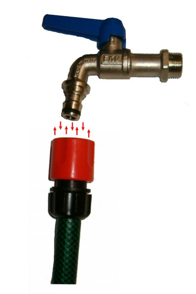 RUBINETTO A SFERA EKO 1/2 CON PORTAGOMMA RAPIDO