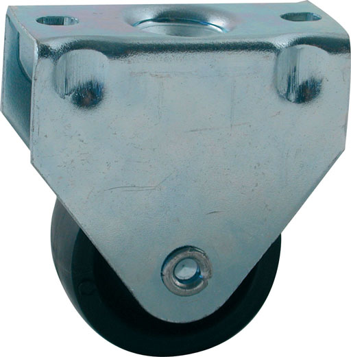 Ruota nylon con mozzo liscio - supporto fisso a piastra DIAM.80MM