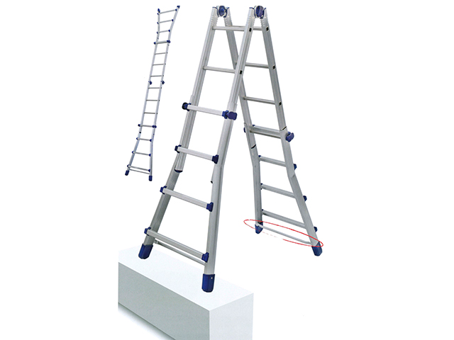 SCALA ALLUMINIO FACAL BRIKO BLU BB/2 4+4 GRADINI