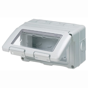 Scatola portafrutto CONTENITORE 4 POSTI ORIZZONTALE STAGNO MM135x82x65. GEWISS 27044