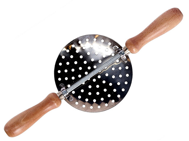 SCHIACCIAPASSATELLI ROMAGNOLO INOX A 2 MANICI