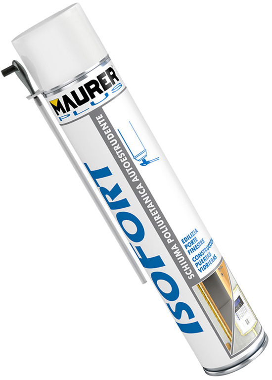 Schiuma poliuretanica MAURER PLUS ISOFORT pronta all'uso, per sigillatura ed isolamento