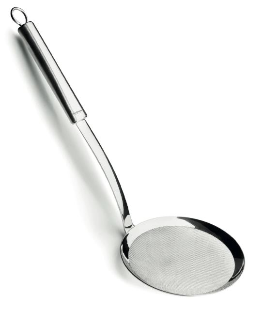 SCHIUMAROLA CON RETE FITTA IN ACCIAIO INOX ART. 2451