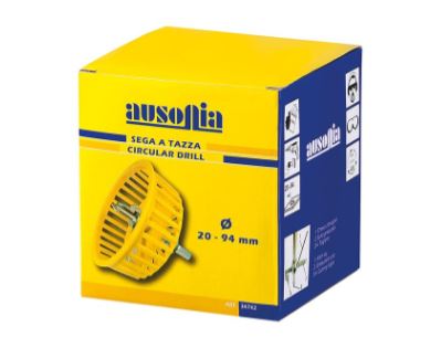 SEGA A TAZZA PER CARTONGESSO CON FERMO DI PROFONDITA' DIAMETRO 20-94MM AUSONIA 34742