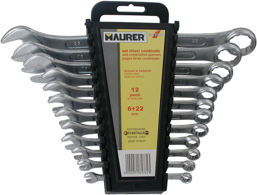 SERIE 8 PZ.CHIAVI COMBINATE MAURER MM. 6-19
