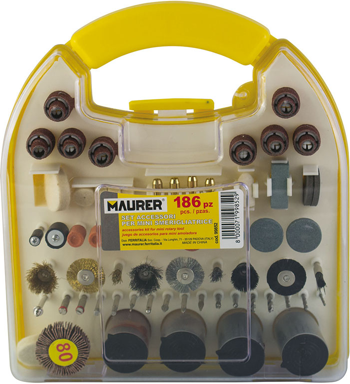 SET 186 ACCESSORI X MINI SMERIGLIATRICE 99850 CON VALIGETTA