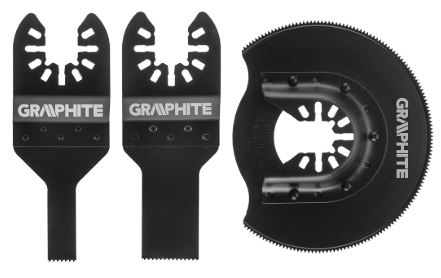 SET 3 LAME DA TAGLIO PER ACCIAIO PER UTENSILE MULTIFUNZIONE - GRAPHITE ART. 56H072