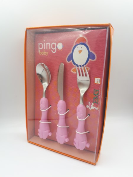 SET 3PZ POSATE BIMBO ROSA PINGO