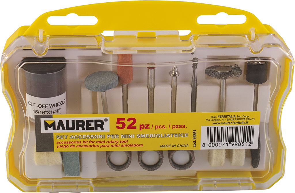 SET 52 ACCESSORI X MINI SMERIGLIGLIATRICE C/VAL  COD. 99851