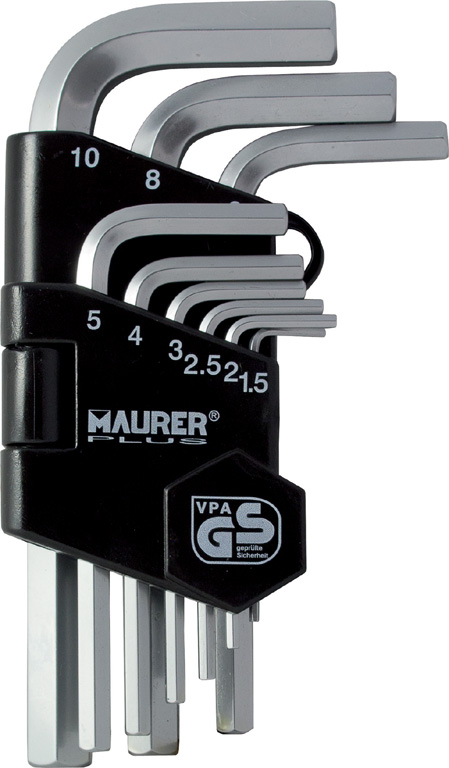 SET 9 CHIAVI ESAGONALI MM 1,5-10 LH9 MAURER PLUS