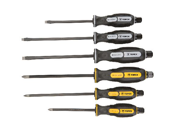 SET DI GIRAVITI - TOPEX ART. 39D506 giraviti passante, 6 pezzi assortiti