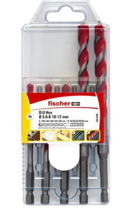 Set di punte per trapano D-U HEX 5-12mm 5 pezzi