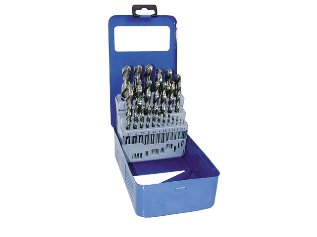 SET PUNTE PER METALLO in cassetta metallica di punte in acciaio HSS mm. 1-10 pz.19