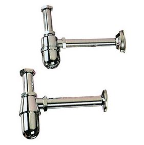 SIFONE A BOTTIGLIA OTTONE CROMATO D 1.1/4