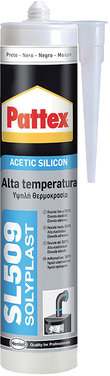 Sigillante siliconico acetico ROSSO PATTEX SL 509 ALTE TEMPERATURE ideale per sigillare parti metalliche esposte ad alta tempera
