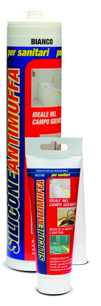 SILICONE ACETICO SANITARIO BIANCO ral 9010 80MLPuro silicone per sanitari.