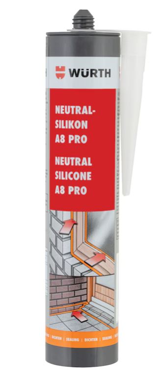 SILICONE NEUTRO SERRAMENTO TRASPARENTE 310ML WURTH art. 089285331