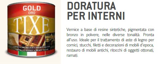 SMALTO A SOLVENTE ORO PALLIDO TIXE PER INTERNO ART 101.203 TIXE