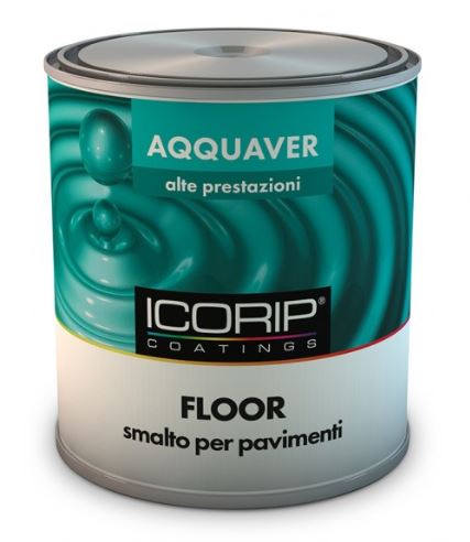 SMALTO ALL'ACQUA SATINATO PER PAVIMENTI BIANCO (BASE P/T) AQQUAVER FLOOR 750ML