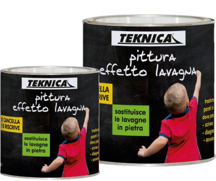 SMALTO SCRIVIBILE EFFETTO LAVAGNA TEKNICA 750ML. Pittura ad effetto lavagna per pareti interne.