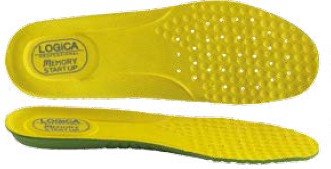 SOLETTA MEMORY FOAM GIALLA/VERDE LUNA  Taglia 40 Traspirante e ammortizzante