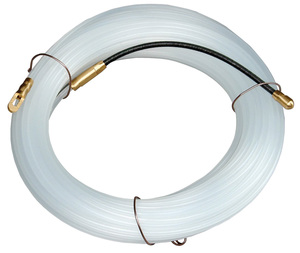 SONDA PASSACAVI NYLON MT10, con una estremità a sfera ed una con asola. Nastro in nylon. ø sezione 3 mm Confezione 10 ml