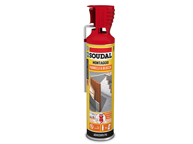 SOUDAL SCHIUMA B2 GENIUS PER PANNELLI E BLOCCHI 600ML.
