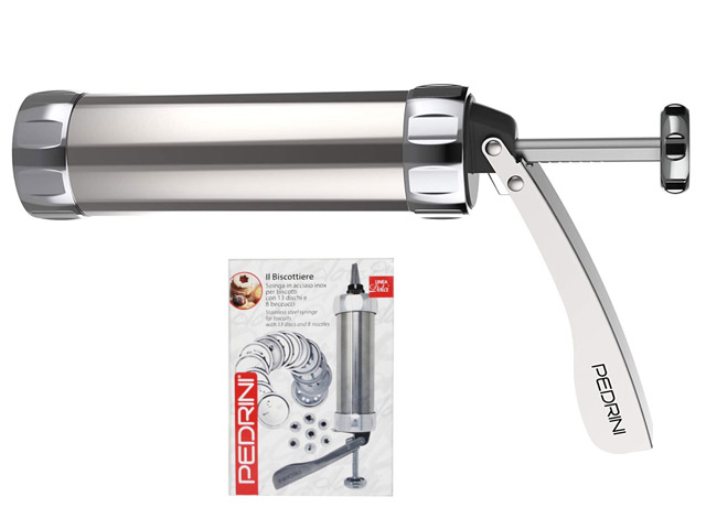 SPARA BISCOTTI ACCIAIOSpara biscotti in acciaio inox 13 dischi e 8 beccucci.