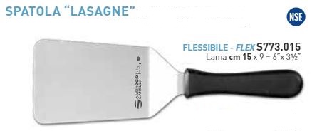 SPATOLA LASAGNA FLESSIBILE SUPRA CM.15X9 AMBROGIO SANELLI COD.5773.015
