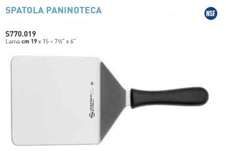 SPATOLA PANINOTECA RIVOLTARE SUPRA CM19X15 INOX AMBROGIO SANELLI COD.S770.019