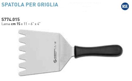 SPATOLA PER GRIGLIA SUPRA CM15X11 AMBROGIO SANELLI COD.S774.015