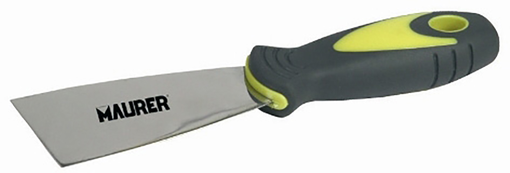 SPATOLA PER STUCCATORI CON MANICO IN GOMMA LAMA INOX MM50