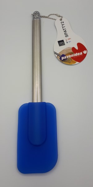 SPATOLA SPATTY CON MANICO INOX IN SILICONE TRANSLUCIDO BLU CM30 PAVONI