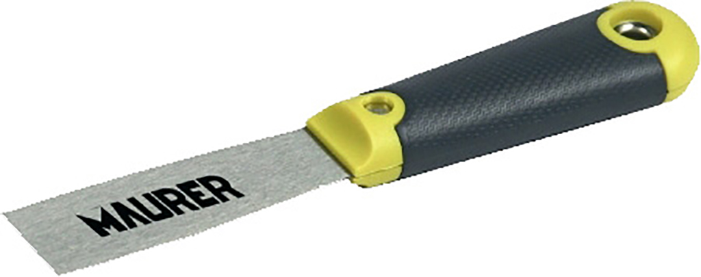 SPATOLA STUCCATORI MANICO IN GOMMA LAMA IN ACCIAIO MM.100