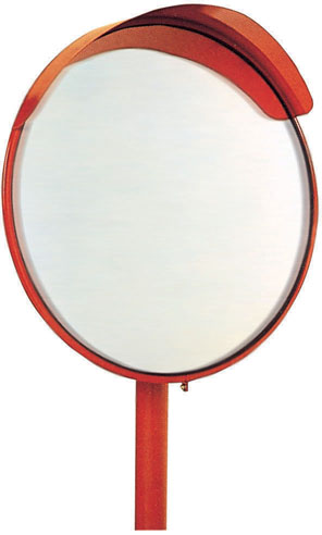 SPECCHIO STRADALE INFRANGIBILE CM50 parabolico con visiera
