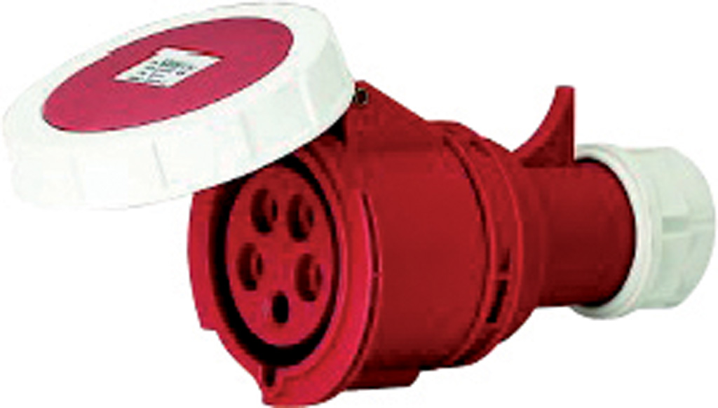 SPINA DIRITTA 3P+N+T 400V 16A ROSSA IP67