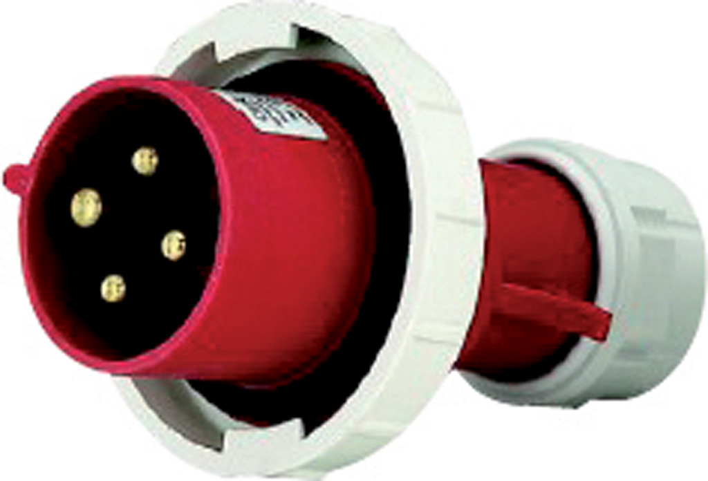 SPINA DIRITTA 3P+T 400V 16A ROSSA IP67