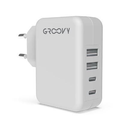 SPINA MURO 2USB + 2USB-C 4,8A PANTONE C01 GROOVY