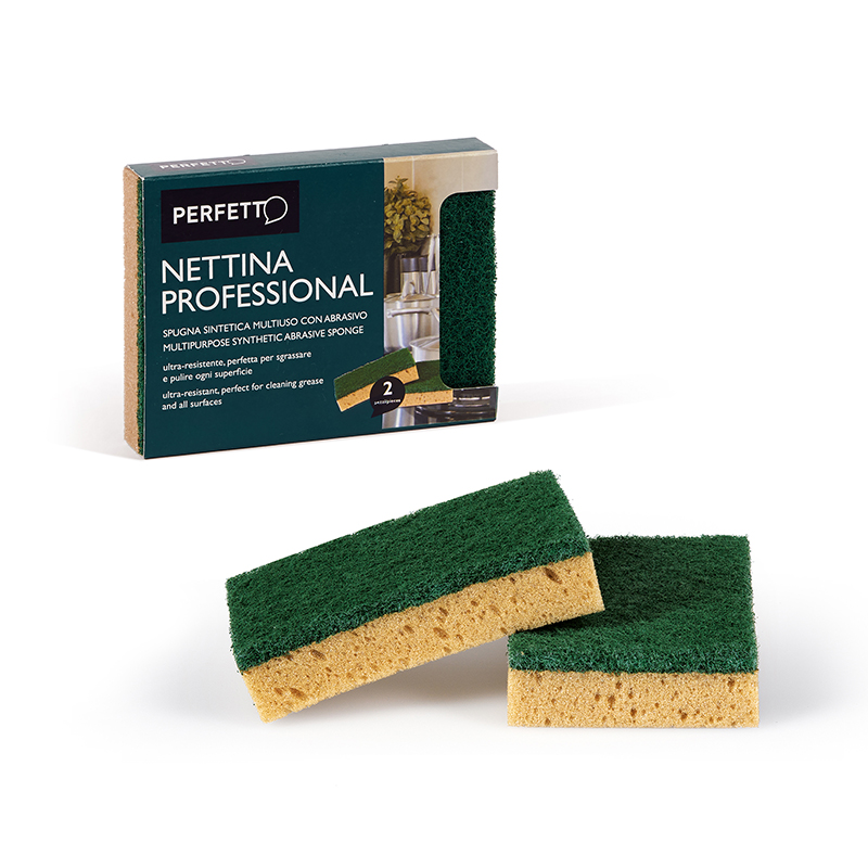 SPUGNA ABRASIVA NETTINA PROFESSIONAL 2 PZ ART. 0245A PERFETTO