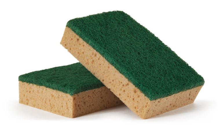 SPUGNA TABACCO + FIBRA ABRASIVA CONFEZIONE DA 10 PEZZI ART. 0241C PERFETTO