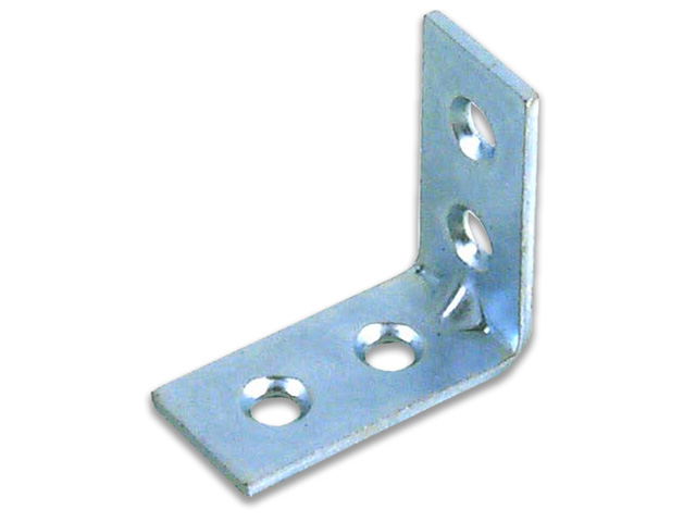 Squadretto ad angolo 3X3CM ferro zincato. Spessore mm. 2, larghezza mm. 15.