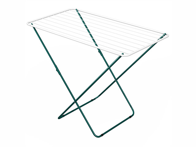 Stendibiancheria GIMI mod. PLAST da pavimento in acciaio, essenziale e pratico. Ideale per piccoli ambienti. 11 metri di bucato.