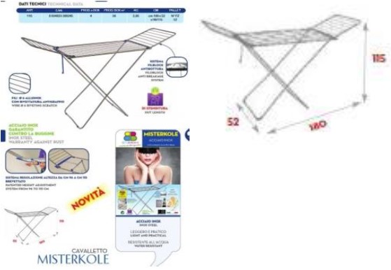 STENDINO DOPPIO INOX BETA ART.110