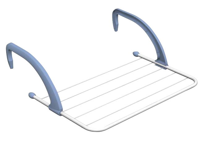 Stendipanni RADIO CM 52X33X H 14 per termo 5 aste. In acciaio trattato con polveri epossidiche. Agganci regolabili, ideali per i