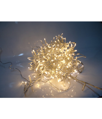 STRINGA 500 LED IP44 LUNGHEZZA MT25 DI LUCI  + 5,20MT DI CAVO,  COLORE  BIANCO FREDDO