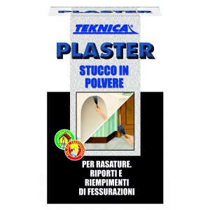 STUCCO IN POLVERE 5KG PLASTER TEKNICA ART. TK34-1010Utile per rasare superfici murali, per riempire buchi e screpolature su muro