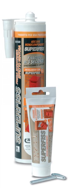 SUPERFISS 290ML BIANCO Adesivo con effetto ventosa a presa istantanea.
